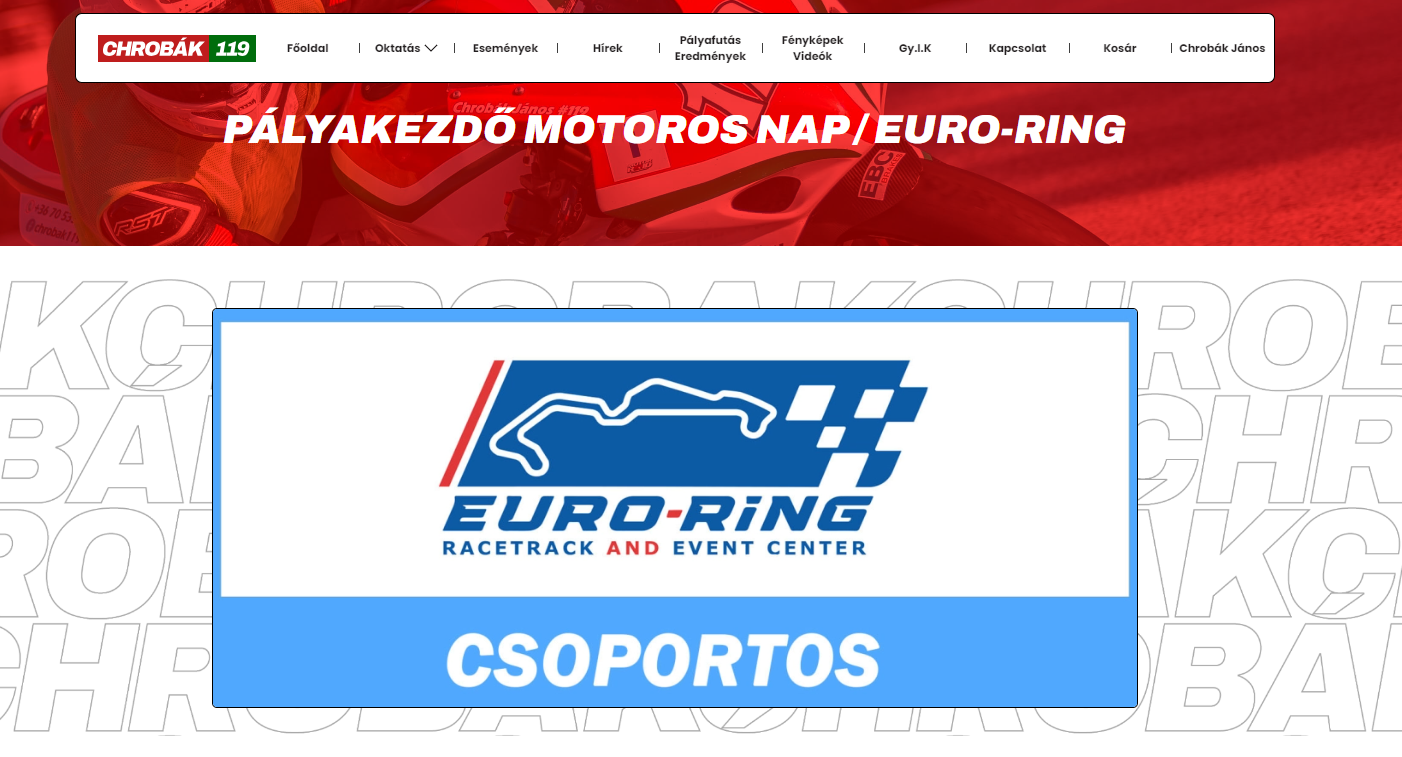 FELKERÜLTEK AZ EURO-RINGEN TARTOTT PÁLYAKEZDŐ MOTOROS NAPOK